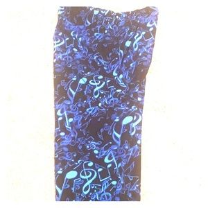 BLUE AND BLACK MUSIC NOTE LEGGINGS